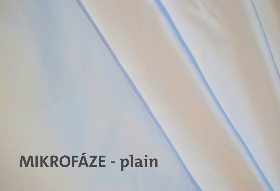Hladká lesklá bílá mikrofáze bez potisku